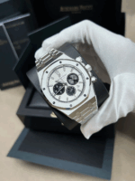 Audemars Piguet Royal Oak Chronograph Stainless Steel Watch Silver/Black Dial Replica