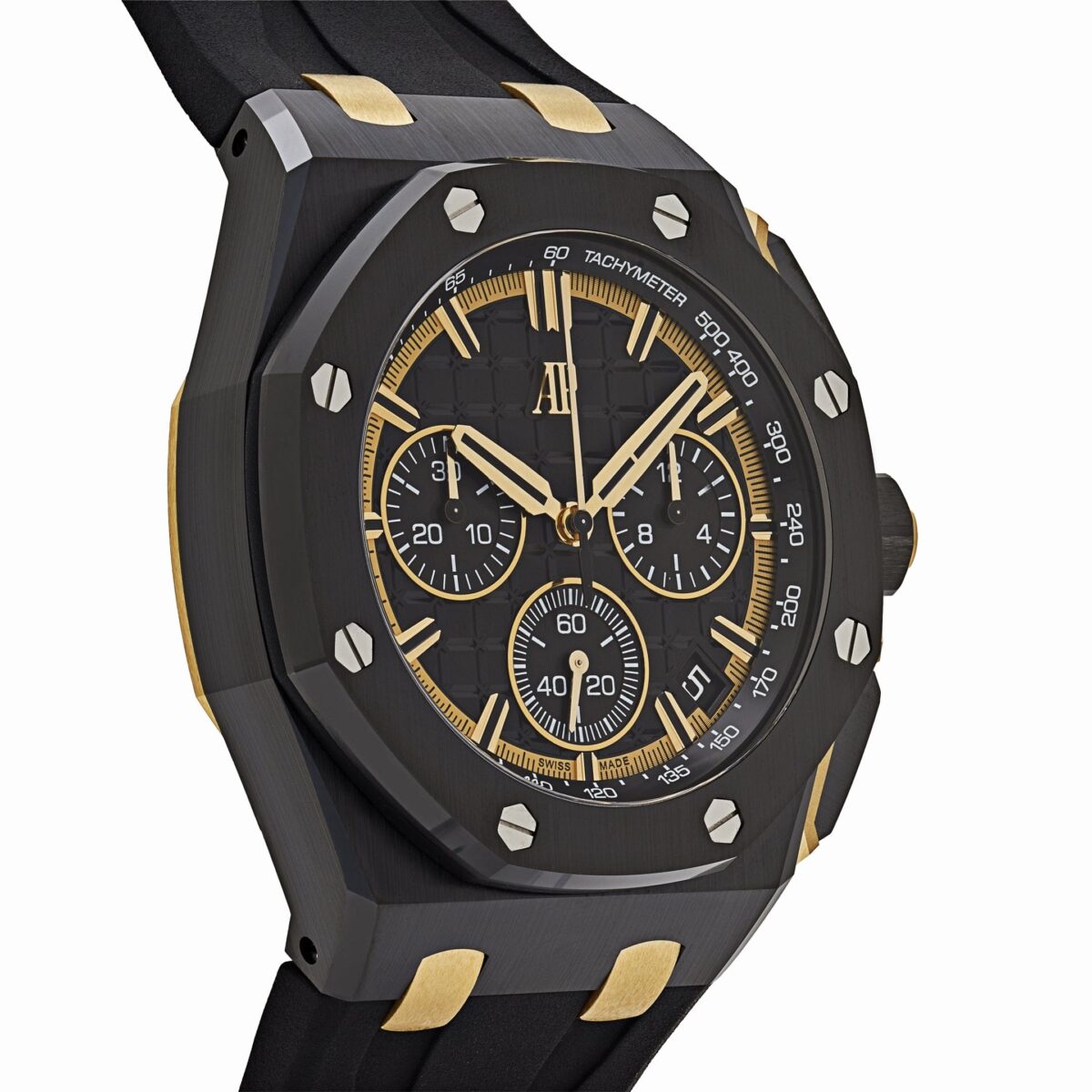 Audemars Piguet Royal Oak Offshore Chronograph Black Ceramic Yellow Gold Black Dial Replica