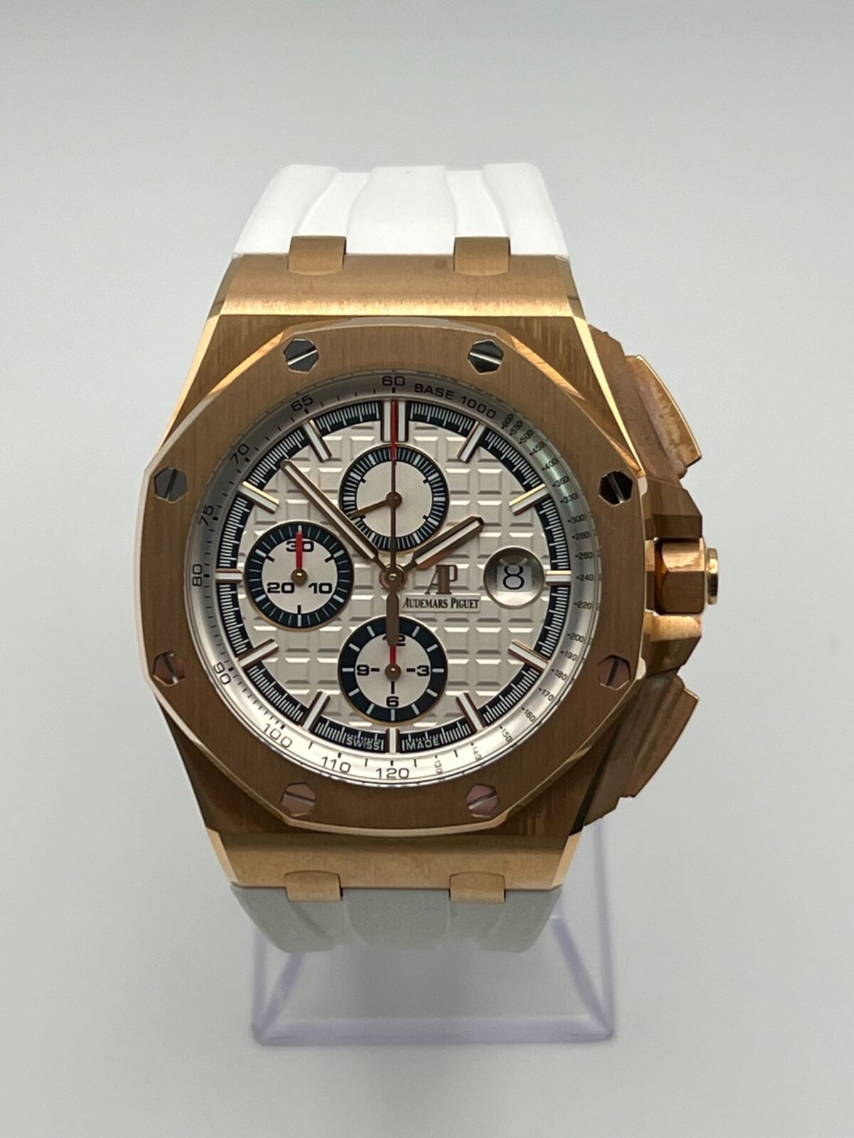 Audemars Piguet Royal Oak Offshore Chronograph Summer Byblos Edition Rose Gold White Dial Limited Edition Replica