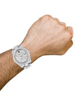 Diamond Iced Out Rolex Datejust 25 Carats Of Diamonds Custom Diamond Dial Two Row Oyster Band Replica