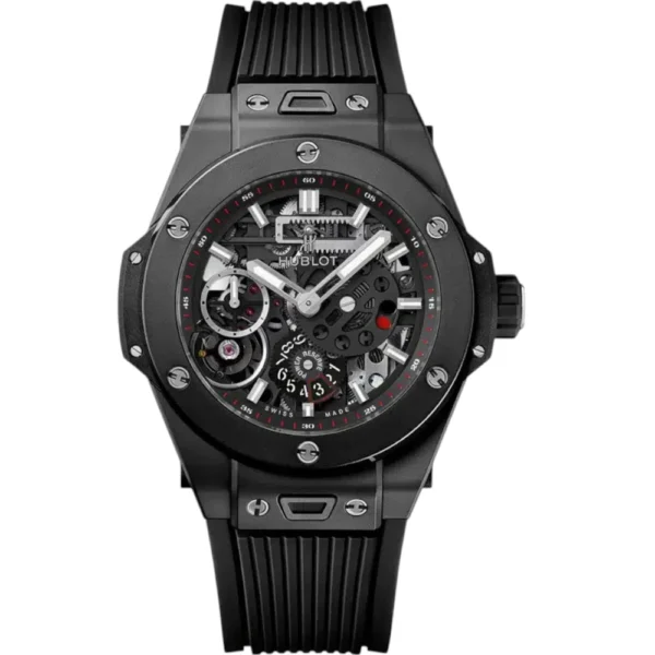 Hublot Big Bang Meca Black Ceramic with Black Rubber Watch Replica