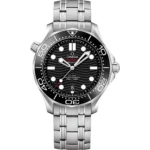Omega Seamaster Diver 300 Co-Axial Mens Stainless Steel Black Dial Diver Watch Replica