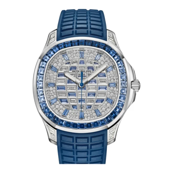 Patek Philippe Aquanaut Diamond Blue Sapphire Dial Watch Replica