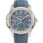 Patek Philippe Aquanaut Travel Time Blue Gray Dial White Gold Watch Replica