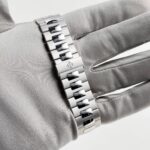 Patek Philippe Nautilus Date Platinum Emeralds Black Dial Replica