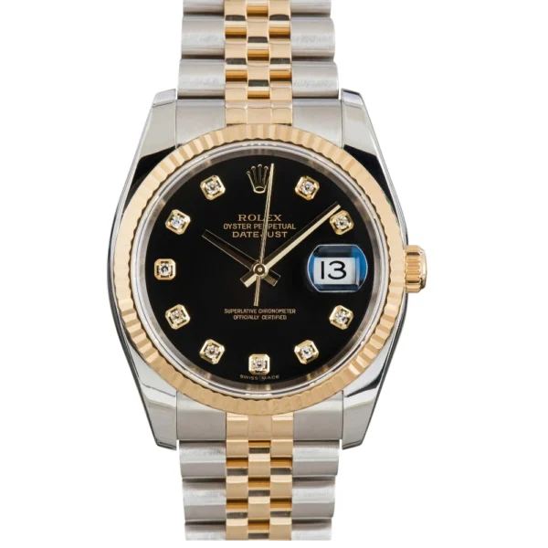 Rolex Datejust Ref 116233 Black Diamond Dial Replica