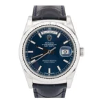 Rolex Day-Date Papers Blue President 36mm 18K White Gold Watch Replica