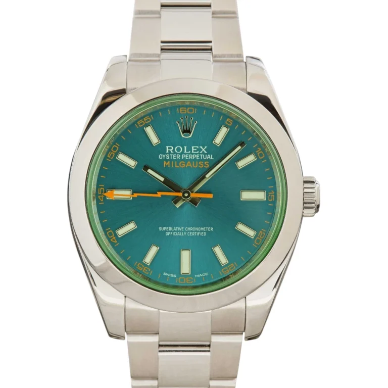 Rolex Milgauss 116400GV Green Crystal Blue Dial Replica