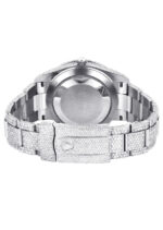 Womens Diamond Iced Out Rolex Datejust 25 Carats Of Diamonds Custom Color Baguettes Dial Two Row Oyster Band Replica