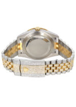 Womens Diamond Iced Out Rolex Datejust 25 Carats Of Diamonds Custom Red Arabic Numeral Diamond Dial Band Replica
